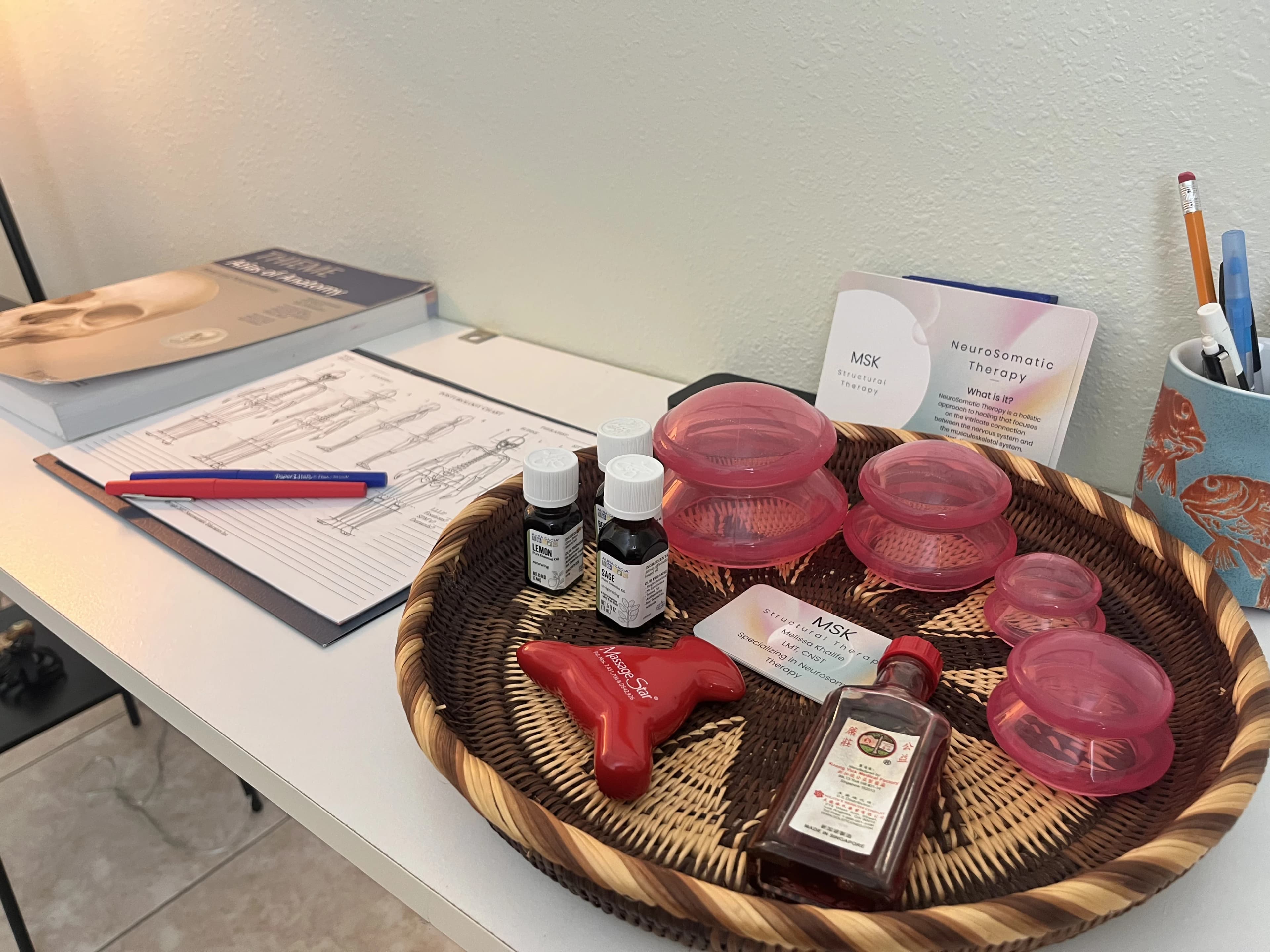 Picture of Logos on Table
